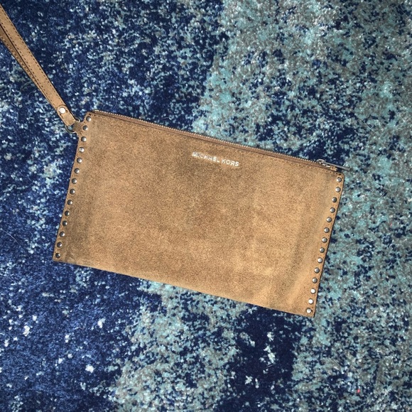 Michael Kors Handbags - Michael Kors Clutch Suede Handbag